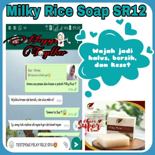 SABUN BERAS SUSU BPOM / MILKY RICE SOAP SR12 / SABUN PEMUTIH WAJAH / SABUN WAJAH KOMBINASI / saudagarsr12