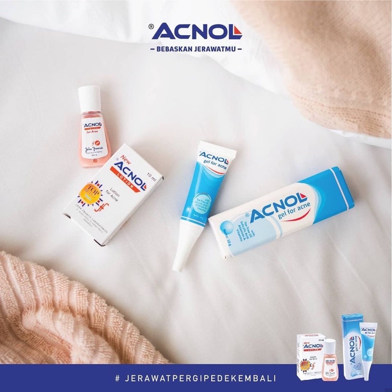 ACNOL Lotion 10ml Totol Jerawat - Acnol Gel 10ml Obat Jerawat