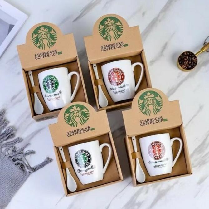 

Hampers Lebaran | Hampers Ramadhan Mug Starbuck + Sendok Ori Gift Box