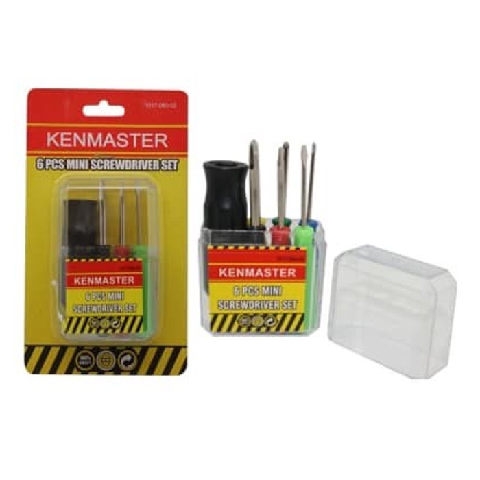 Obeng Set Mini 6pcs - Kenmaster Obeng Mini Screwdriver Set St-f545
