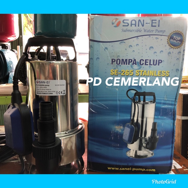 Pompa celup air kotor san ei 250 watt stainless steel