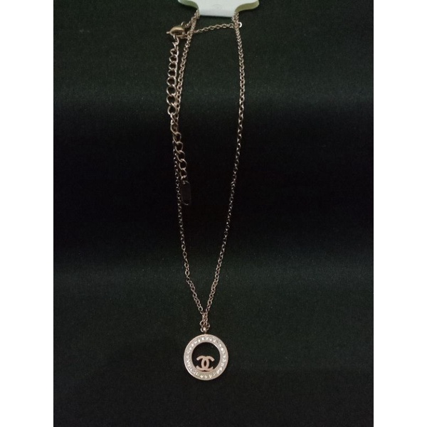 High Class Quality Kalung Titanium Rose gold liontin Gucci Wanita Anti Karat Awet Dan Tahan Lama