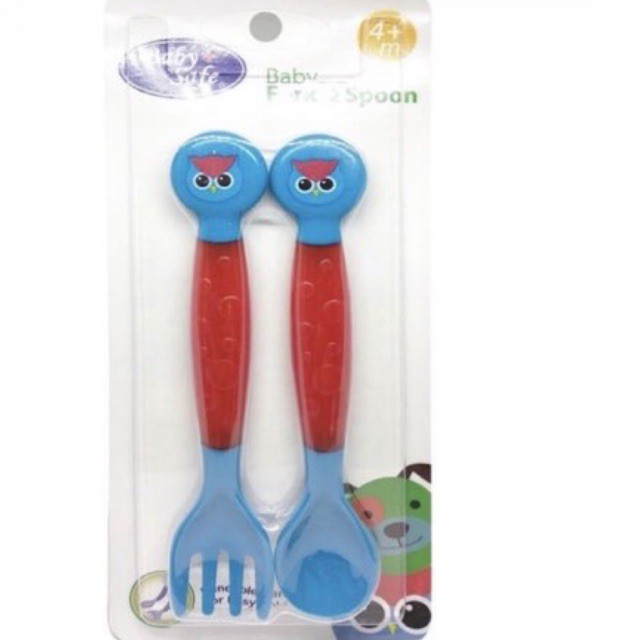 Baby Safe Spoon Fork Set SK003 - Sendok Garpu Bayi 4+