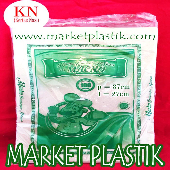 

Kertas Nasi Merk MACHO Hijau/Kertas Nasi/Kertas Pembungkus 100Lembar