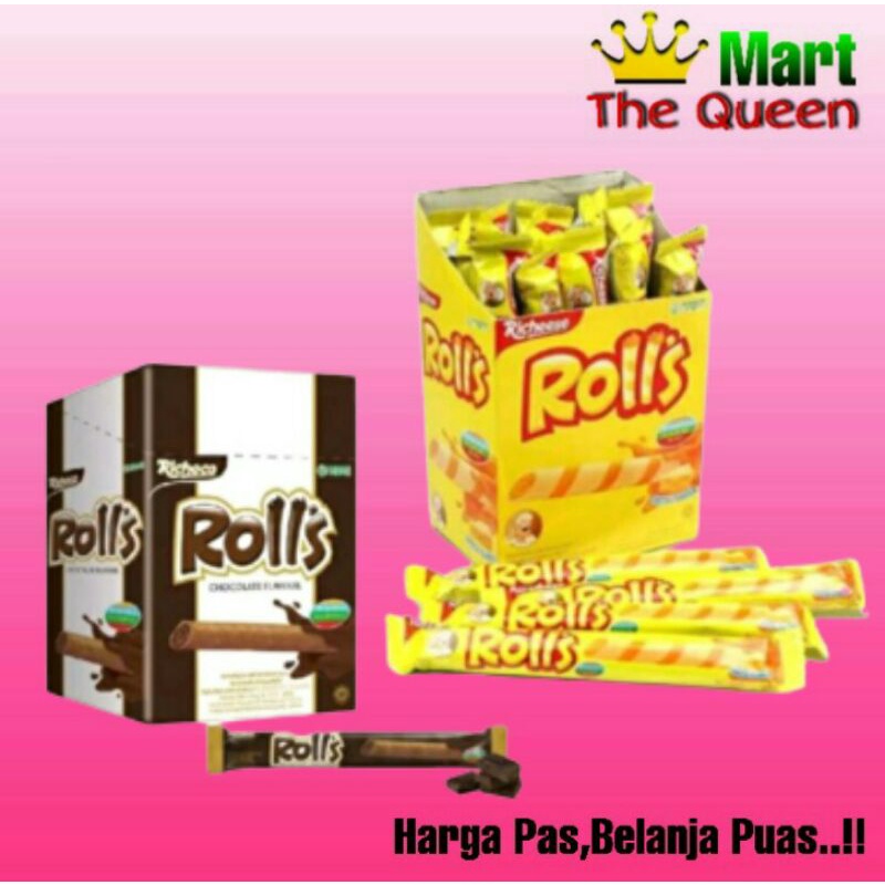 

ROLLS Nabati Coklat Keju 1 Box isi 20 pcs @ 7,5gr