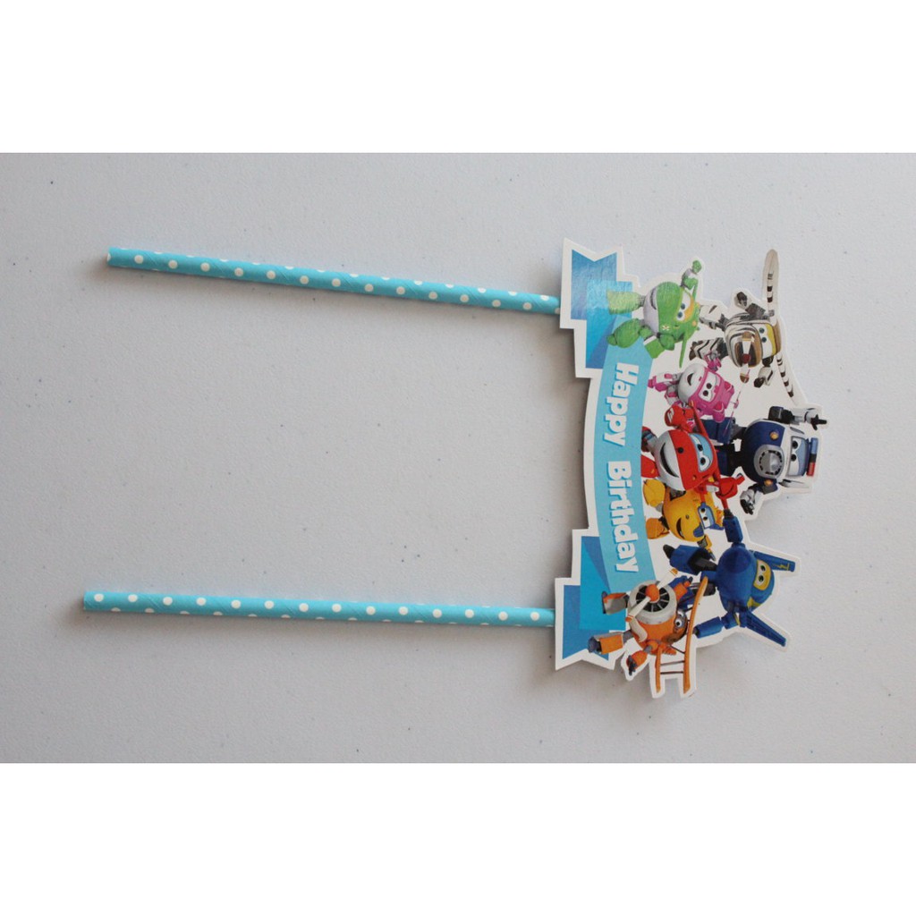 cake topper super wings / tusukan kue super wings / hiasan kue super wings