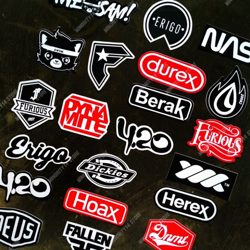 Stiker pack / sticker pack / stiker brand / stiker clothing / stiker band / stiker musik / stiker sablon / stiker distro / stiker racing