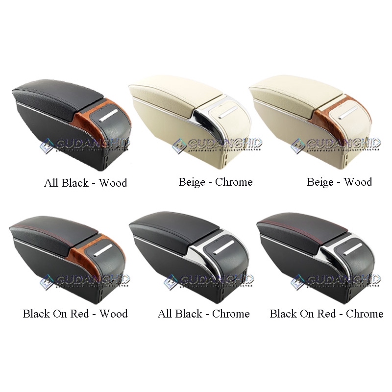 Armrest Mobil Toyota Avanza Daihatsu Xenia 7 USB Port Charger + LED