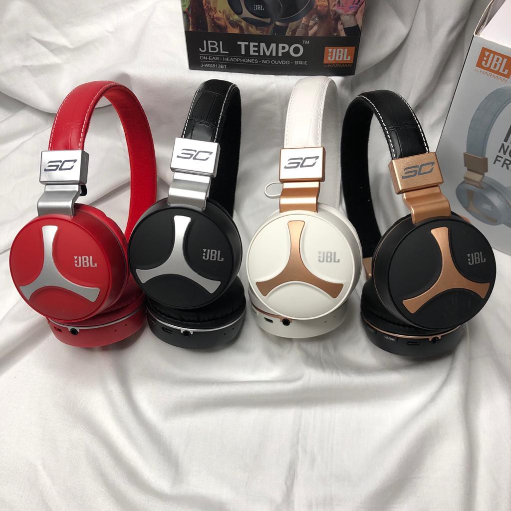 HEADPHONE BLUETOOTH JBL OEM SUPER BASS HEADSET J-WS813BT HANDSFREE EARPHONE WIRELESS GROSIR