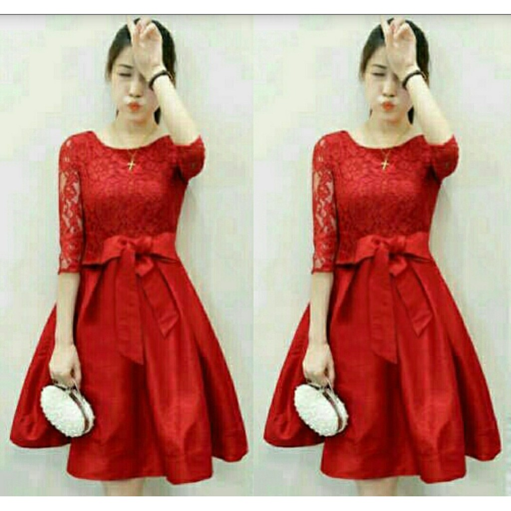 FWG - DRESS NATALIE / DRESS BRUKAT WANITA TERBARU / DRESS WANITA / BAJU DRESS NATAL / DRESS