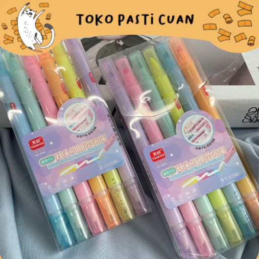

stabilo highligter bisa di hapus 2 (1 set) sisi keperluan anak sekolah tidak takut salah ATK alat tulis kantor bisa COD termurah import