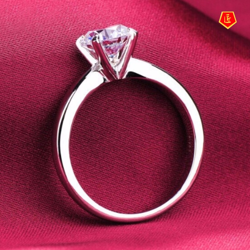 [Ready Stock]Classic Unique Women Diamond Ring 14K Rose Gold