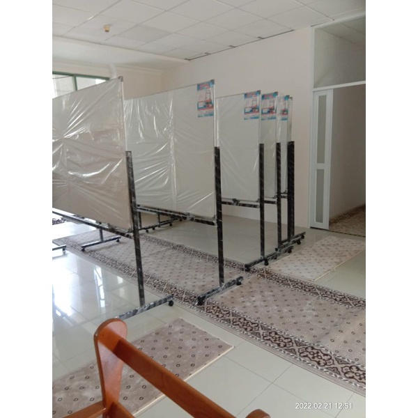 

Promo Whiteboard DAIKI original magnetic 120x240 Cm Double face stand