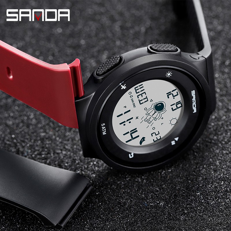 SANDA 2121 Jam Tangan Wanita Pria Digital Tali Rubber Shockproof Anti Air WATCHKITE WKOS