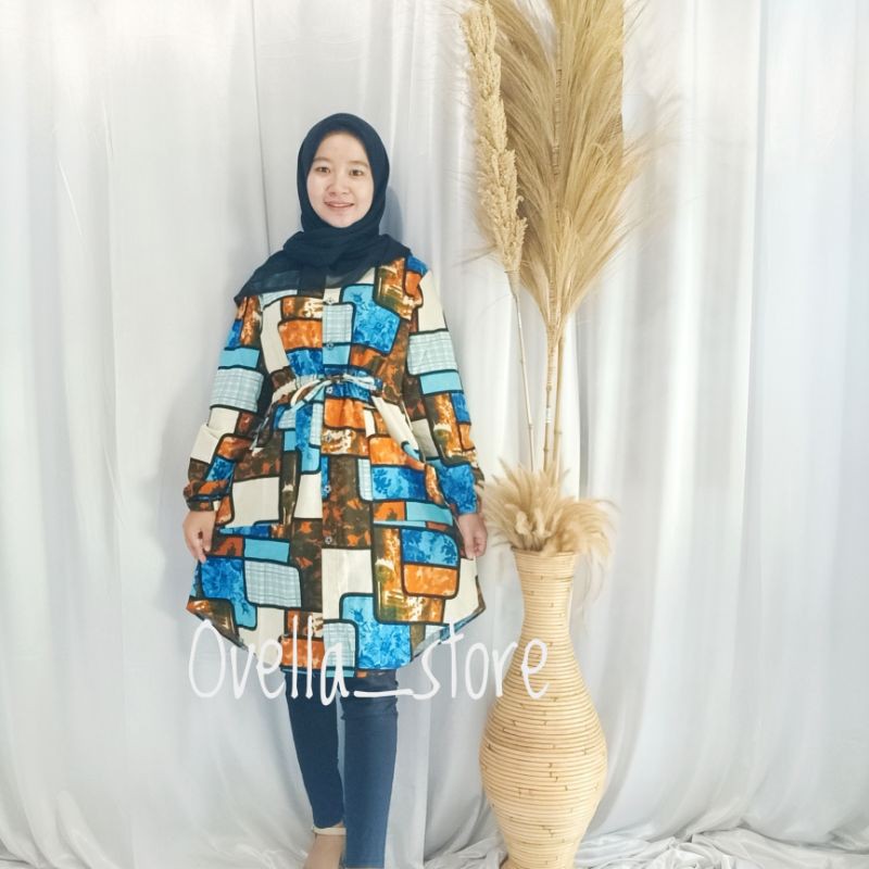 (SERI D) TUNIK KATUN LINEN/RAMI MODEL SERUT