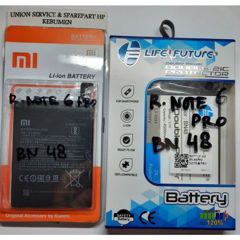Batre Battery Redmi Note 6 Pro BN48