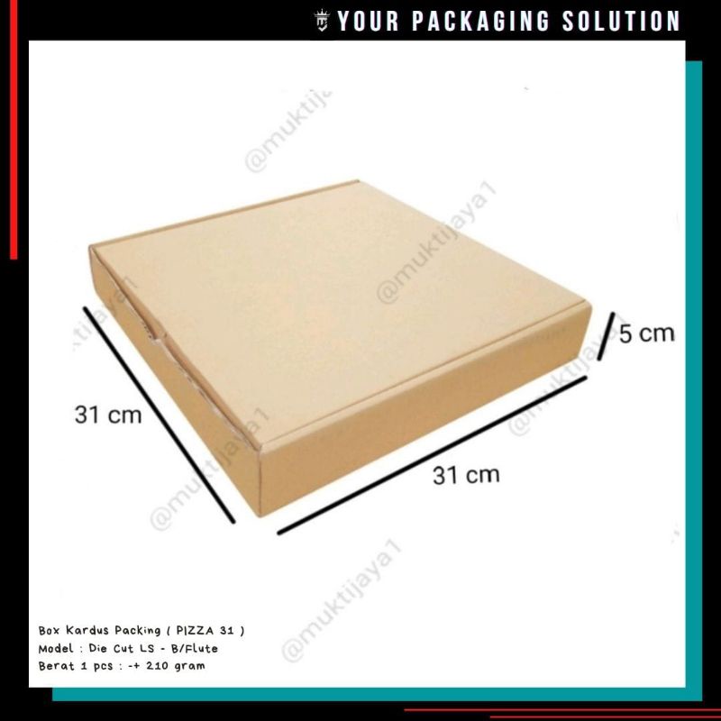 

Box Pizza 31 LS • 31x31x5cm • Kotak/ Kardus/ Karton