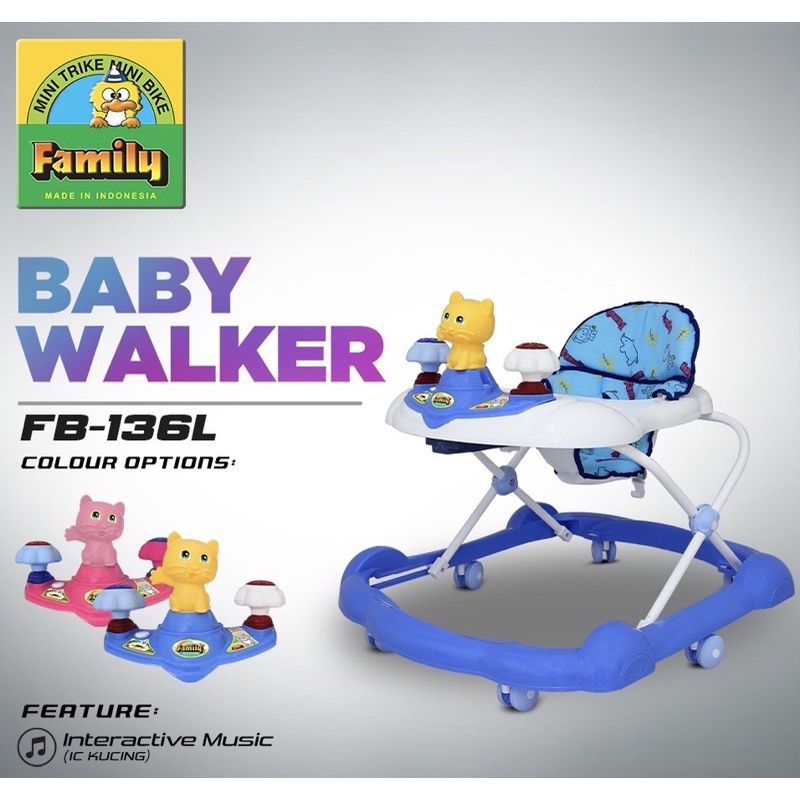 Baby  Walker  Family FB 136 L  /  NEW ADA MUSIK / BABY STROLER WALKER FAMILY TYPE 136