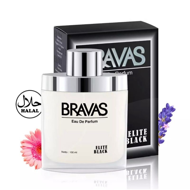 Bravas Elite Black PARFUM EDP 100 ML BPOM /minyak wangi pria original