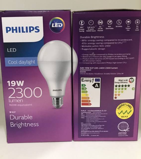 Lampu LED philips bulb 19 watt w 19w 2300 lument mycare Original SNI Super Terang E27 6500K CDL