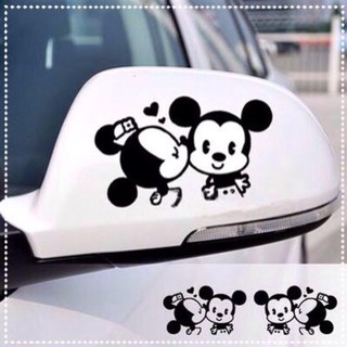 Tempelan Stiker Spion Mobil Mickey Minnie Kualitas Import