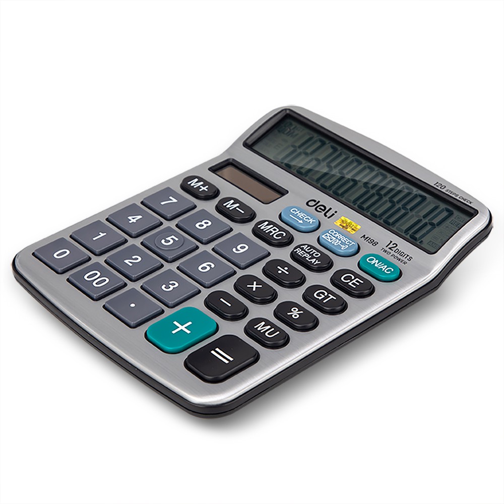 Deli Kalkulator 120 fungsi Display besar dan lebar garansi 3 tahun EM19810