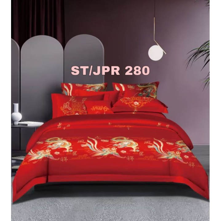 Sprei Wedding KATUN JEPANG SUANGSI MERAH