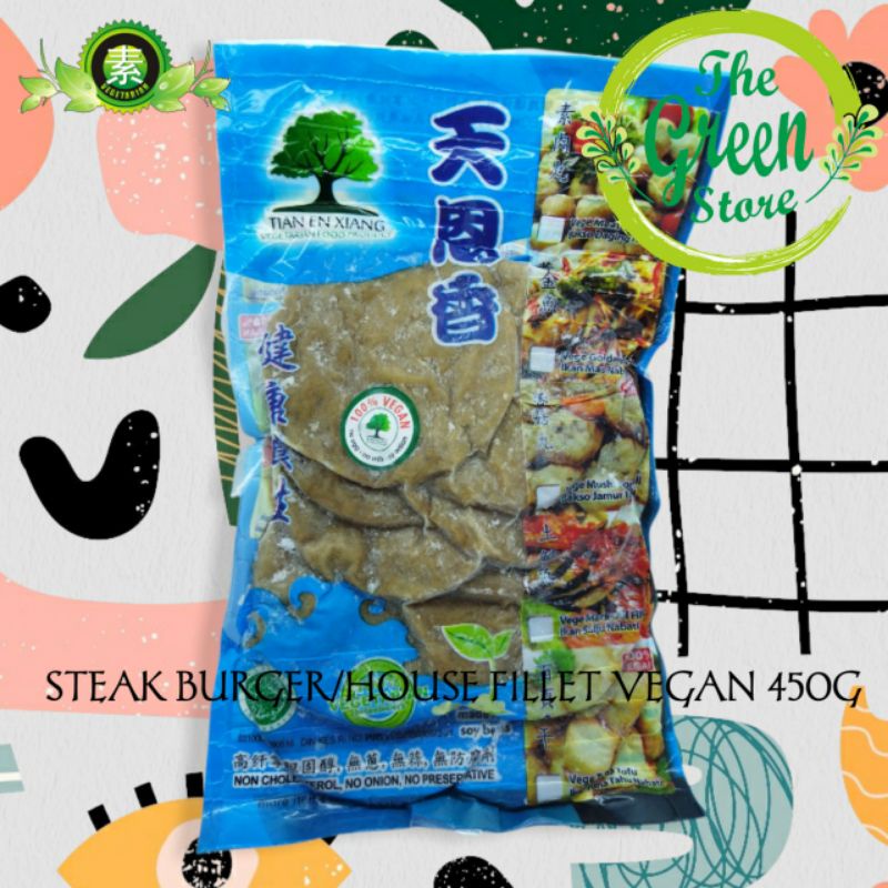 

STEAK BURGER/HOUSE FILLET VEGAN EVERGREEN 450g