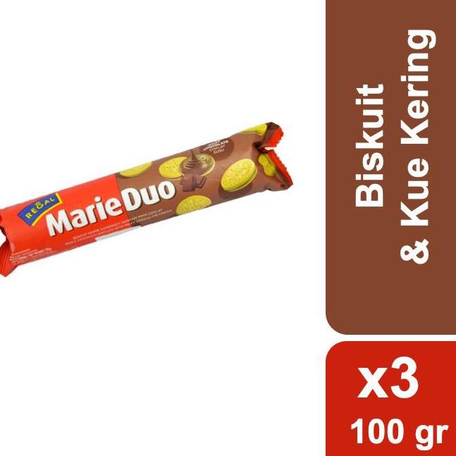 

Terjangkau> Regal Marie Duo Roll Cream Coklat 100 gr x 3 Pcs