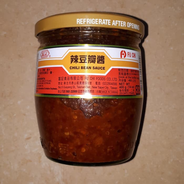 Fu Chi Chili Bean Sauce 400gr Botol Besar Fuchi Tobanciang Taiwan Fuci Saus Kedelai Fu ci