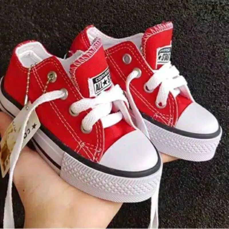 SEPATU CONVERSE ANAK LAKI LAKI &amp; SEPATU ANAK PEREMPUAN SEPATU SEKOLAH ANAK WARNA MERAH