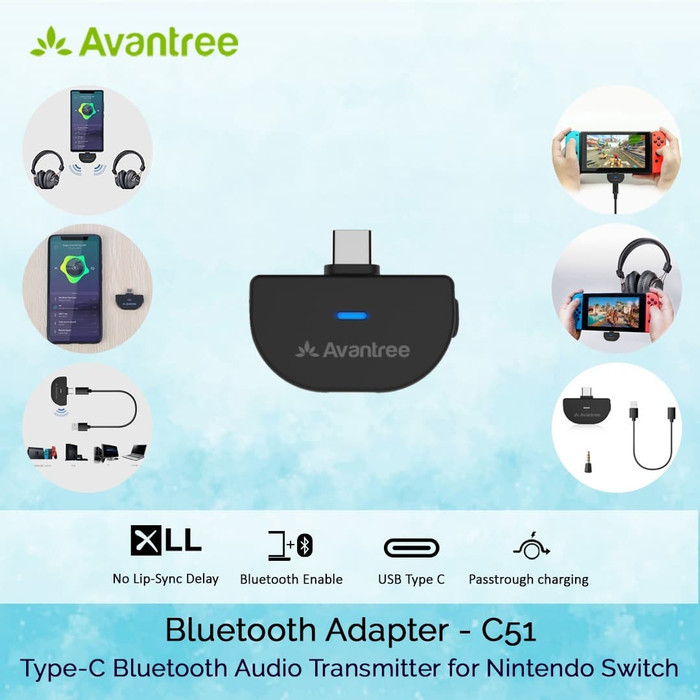 Avantree C51 USB Type-C Bluetooth 5.0 Audio Transmitter Adapter Termurah