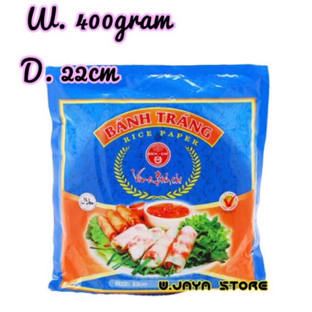 

Kulit Lumpia Vietnam Banh Trang Rice Paper 400Gr 22cm