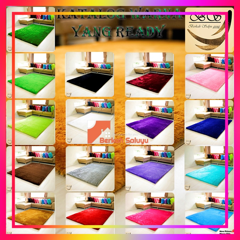 Karpet Bulu Rasfur Polos 150x100x5.5cm/ karpet bulu tebal / keseluruhan 5.5cm non anti slip