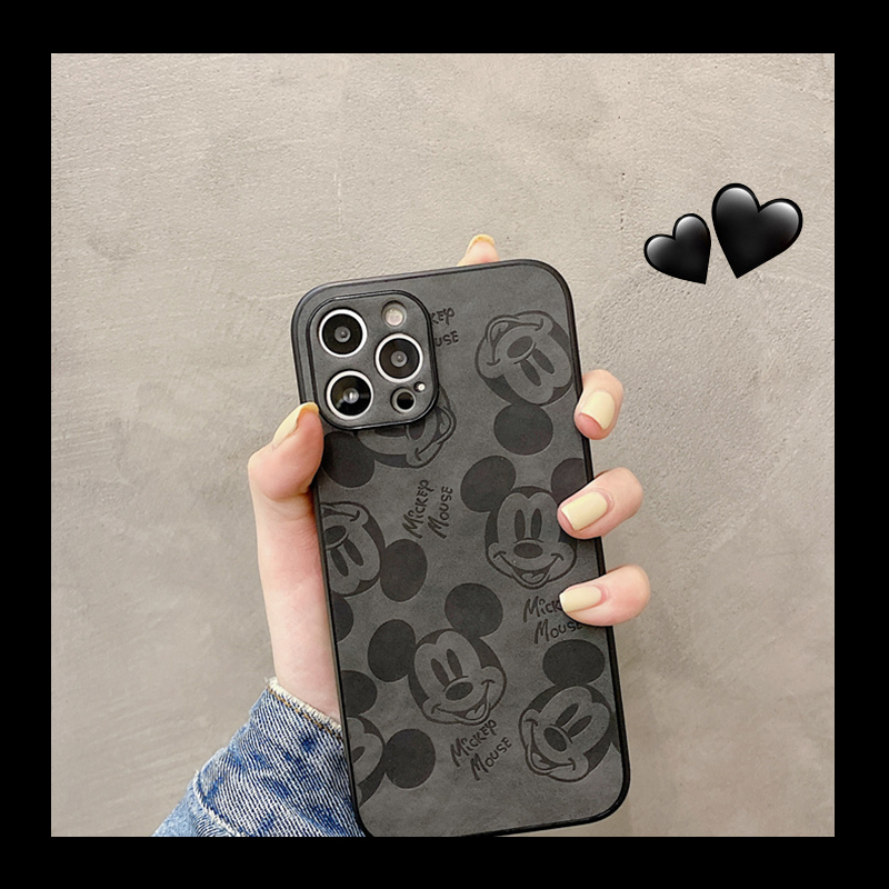 Case Pelindung Lensa Bahan Silikon Motif Mickey Mouse Untuk IPhone 14 pro MAX 13Pro MAX 12 pro 6 6s 7 8 Plus 11 X XS XR