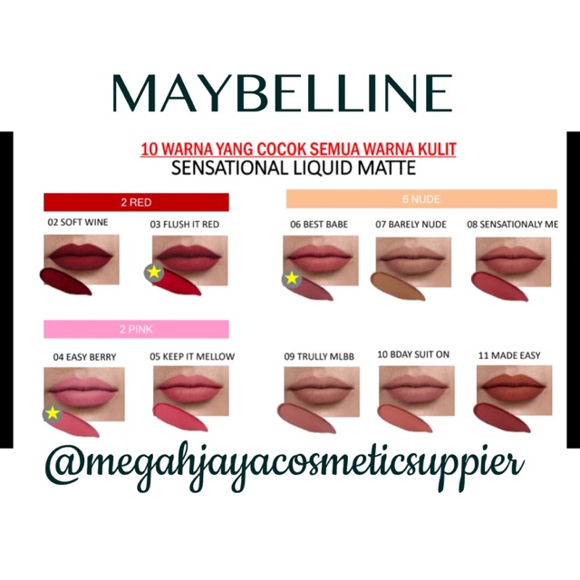 MAYBELLINE SENSATIONAL LIQUID MATTE 7 Ml @MJ