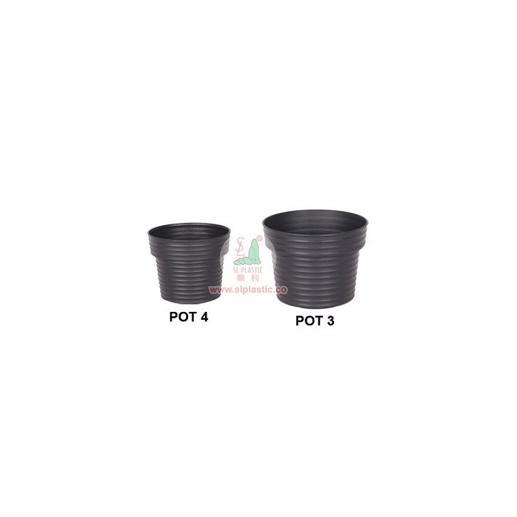 Pot Bunga / Pot Tanaman Warna Hitam tipe 3 SL PLASTIC