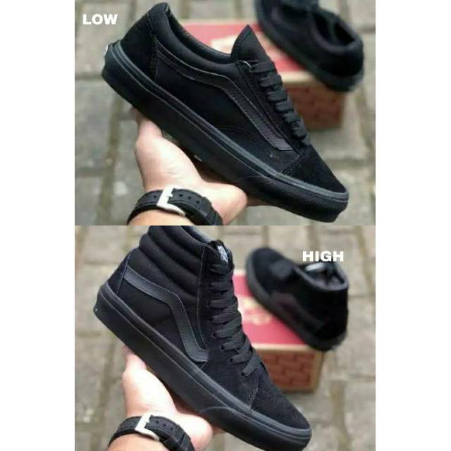 BISA COD SEPATU VANS PRIA SEPATU CASUAL PRIA SEPATU SNEAKERS CASUAL HITAM PUTIH WHITE BLACK MOTIF