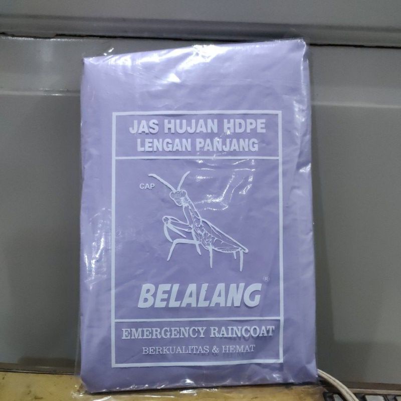 Jas Hujan Plastik LDPE CAPUNG dan BELALANG poncho lengan panjang  bukan Bambu dan Tebu tebal bukan tipis