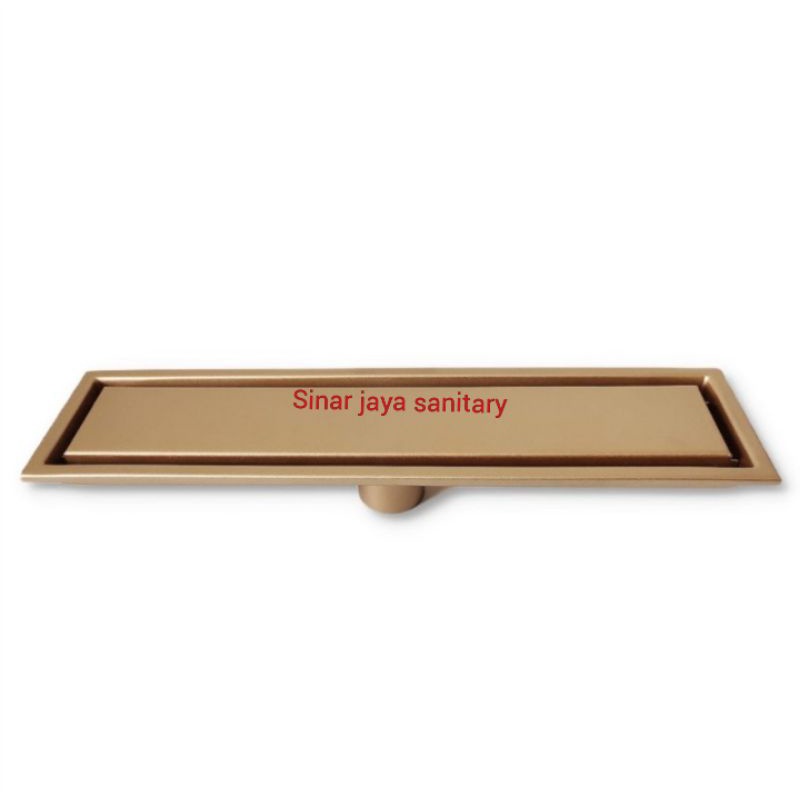 Floor drain panjang Rose gold 60cm / saringan pembuangan air panjang