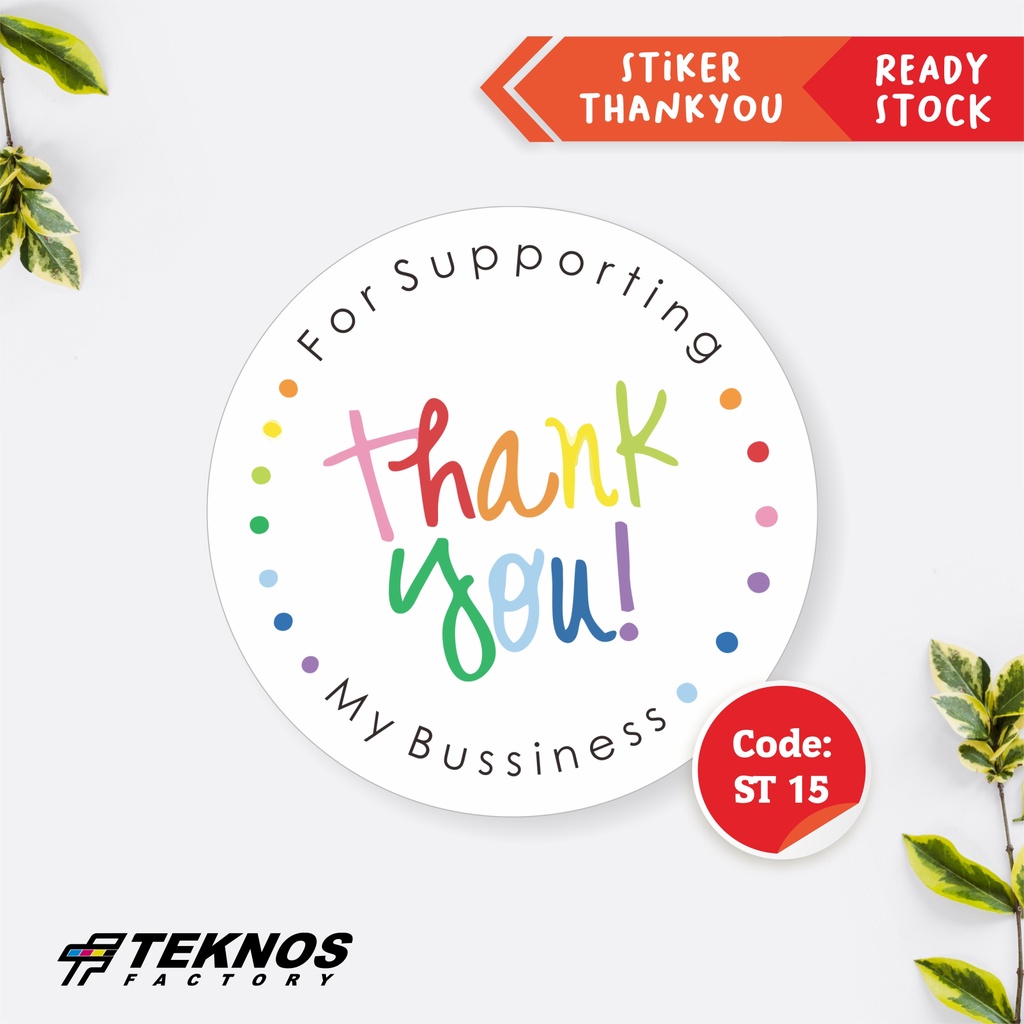 

[75 PCS] STIKER THANK YOU FOR YOUR ORDER ST 15 TERMURAH