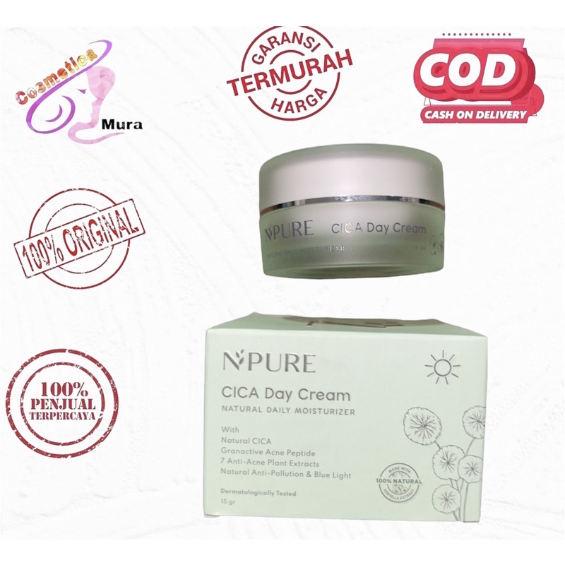 [ day Cream ] Npure Day cream Centella Asiatica - N’PURE CICA DAY CREAM Pot