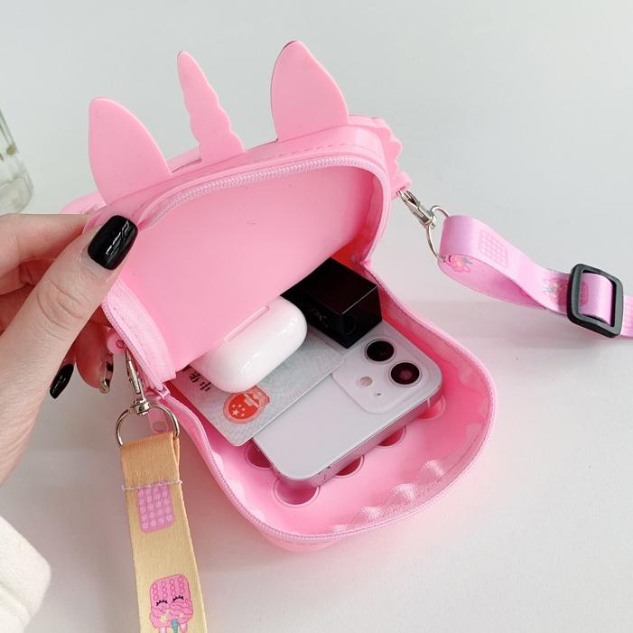 ♦ Tas Unicorn Anak Anak Pop it Sling Big Bag [INCLUDE TALI SLING] [UNICORN / FRUIT / RAINBOW] ▲