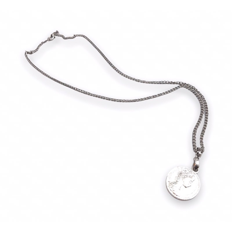 Kalung Rantai Koin Pria Wanita Coin Chain Necklace