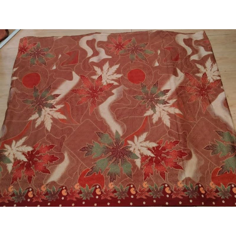 Kain batik solo (limited stock) alusan motif abstrak daun pepaya