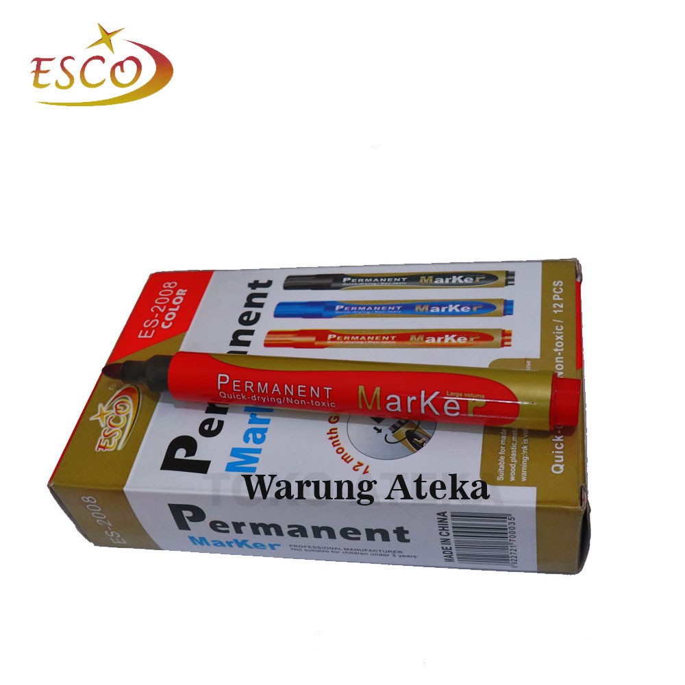 

1 Lusin Esco Spidol Permanent Marker - Spidol Permanent