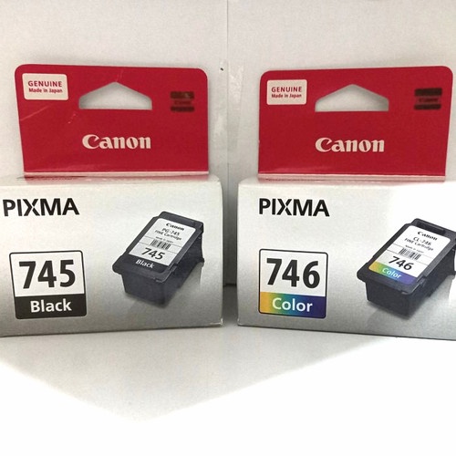 PAKET TINTA CANON 745 BLACK Dan CANON 746 COLOUR ORIGINAL