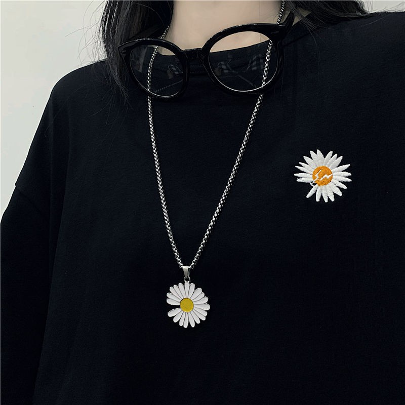 Fashion Daisy Rumbai Kalung Kecil Daisy Gelang Korea Kecil Segar Pasangan Kalung Trend Gelang L25