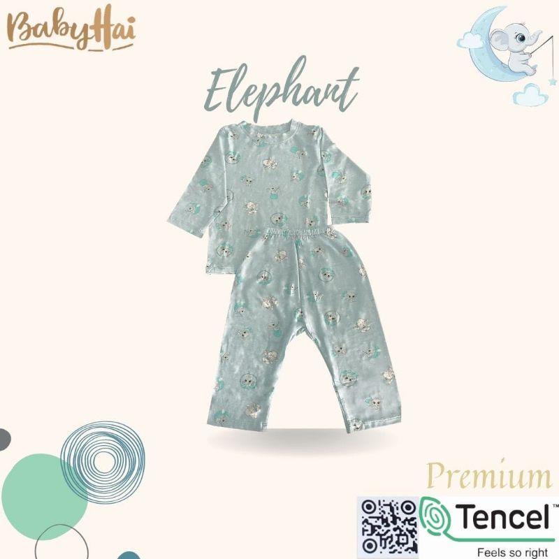 BABY HAI HIKARUSA SETELAN PANJANG PIYAMA PREMIUM BAHAN TENCEL (1STEL)