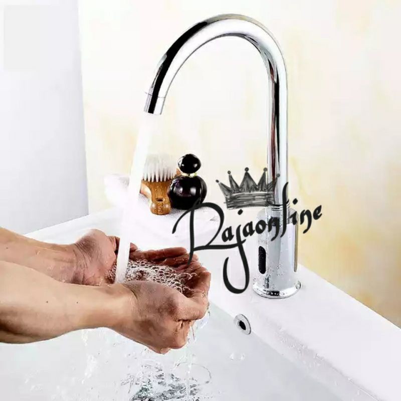 Kran keran air sensor otomatis wastafel kitchen sink model angsa ac/dc